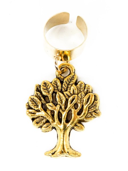 Anhänger "Baum" mit verstellbaren Verschluss, golden