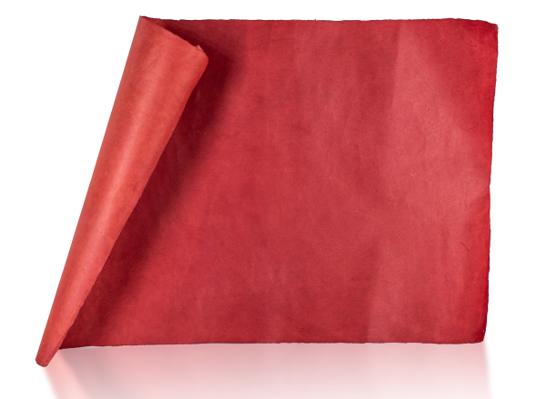 handgeschöpftes Geschenkpapier, rot